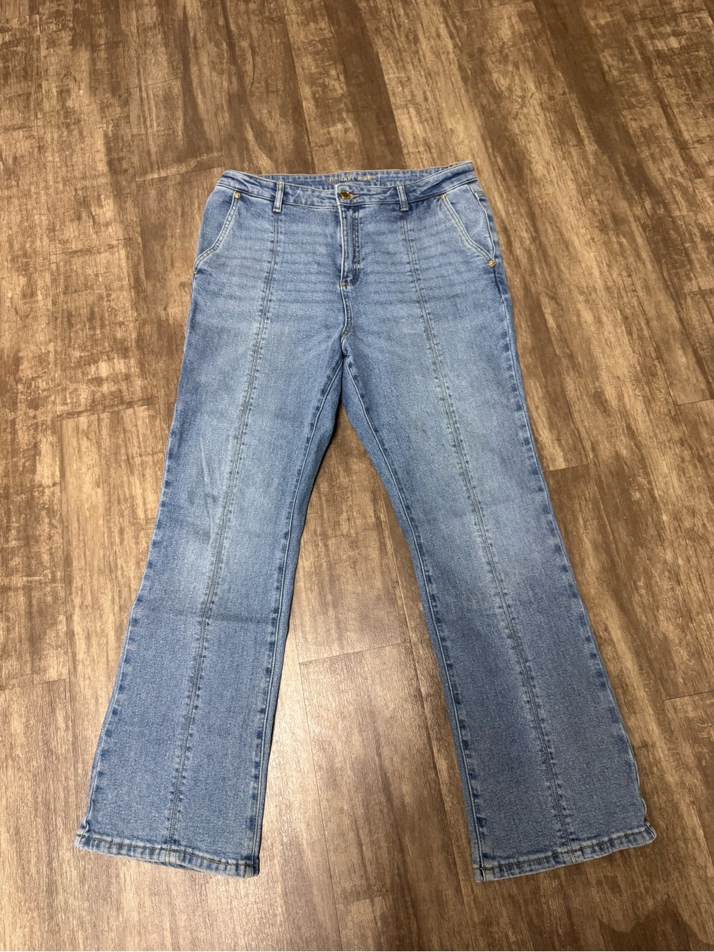 Michael Kors Jeans Selma Flare Blue Middle Leg Seam Size 12
